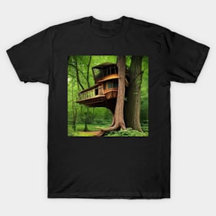 Treehouse In Forest T-Shirt